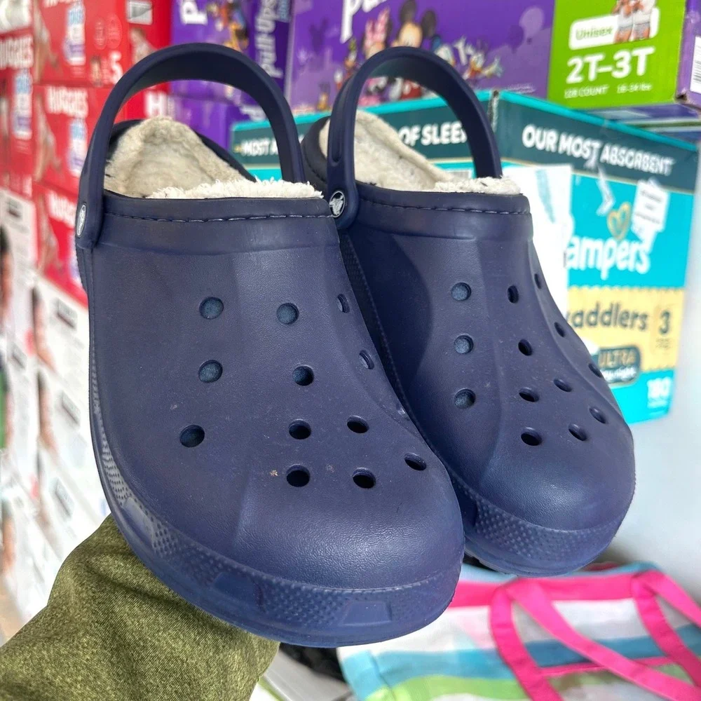 Crocs Adult Ralen Lined Clogs Men's Size 11 Blue Sandals